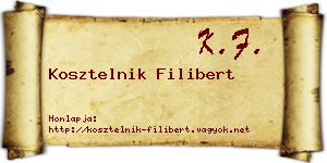 Kosztelnik Filibert névjegykártya